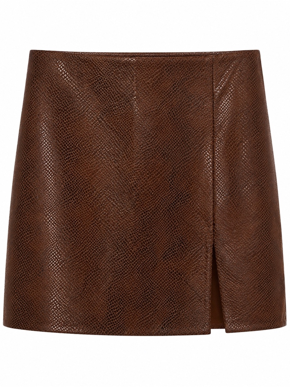 House of Harlow 1960 Brown Snakeskin Faux Leather Mini Skirt XS BNWT